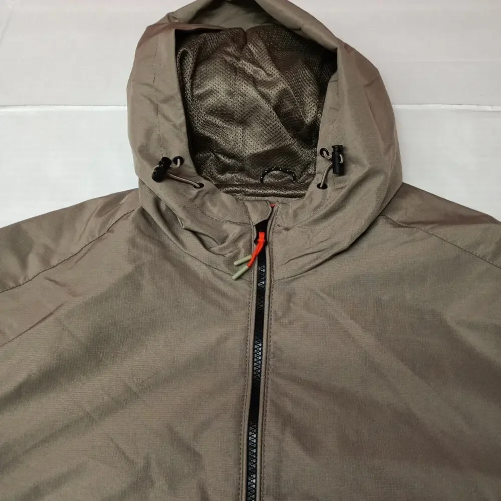 NWT Ozark Trail Windbreaker Jacket Men's XL‎ Taupe Falls Zip Pockets Hooded